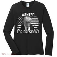 Trump Wanted President Trump Mugshot Women's Long Sleeve Shirt thumb 0