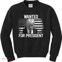 Trump Wanted President Trump Mugshot Kids Sweatshirt thumb 0