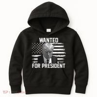 Trump Wanted President Trump Mugshot Kids Hoodie thumb 0