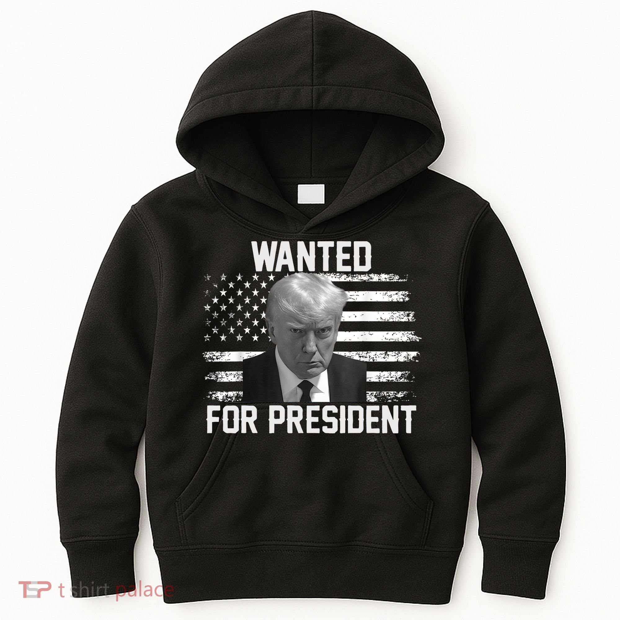 Trump Wanted President Trump Mugshot Kids Hoodie