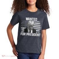 Trump Wanted President Trump Mugshot Kids T-Shirt thumb 2