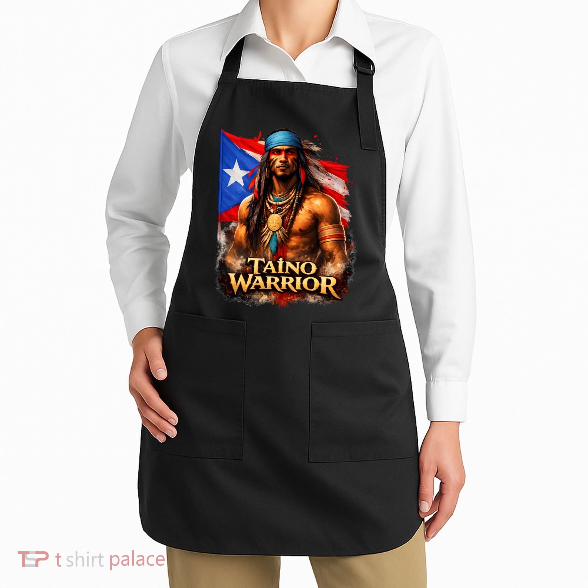 Taino Warrior Portico Porticean Flag Apron