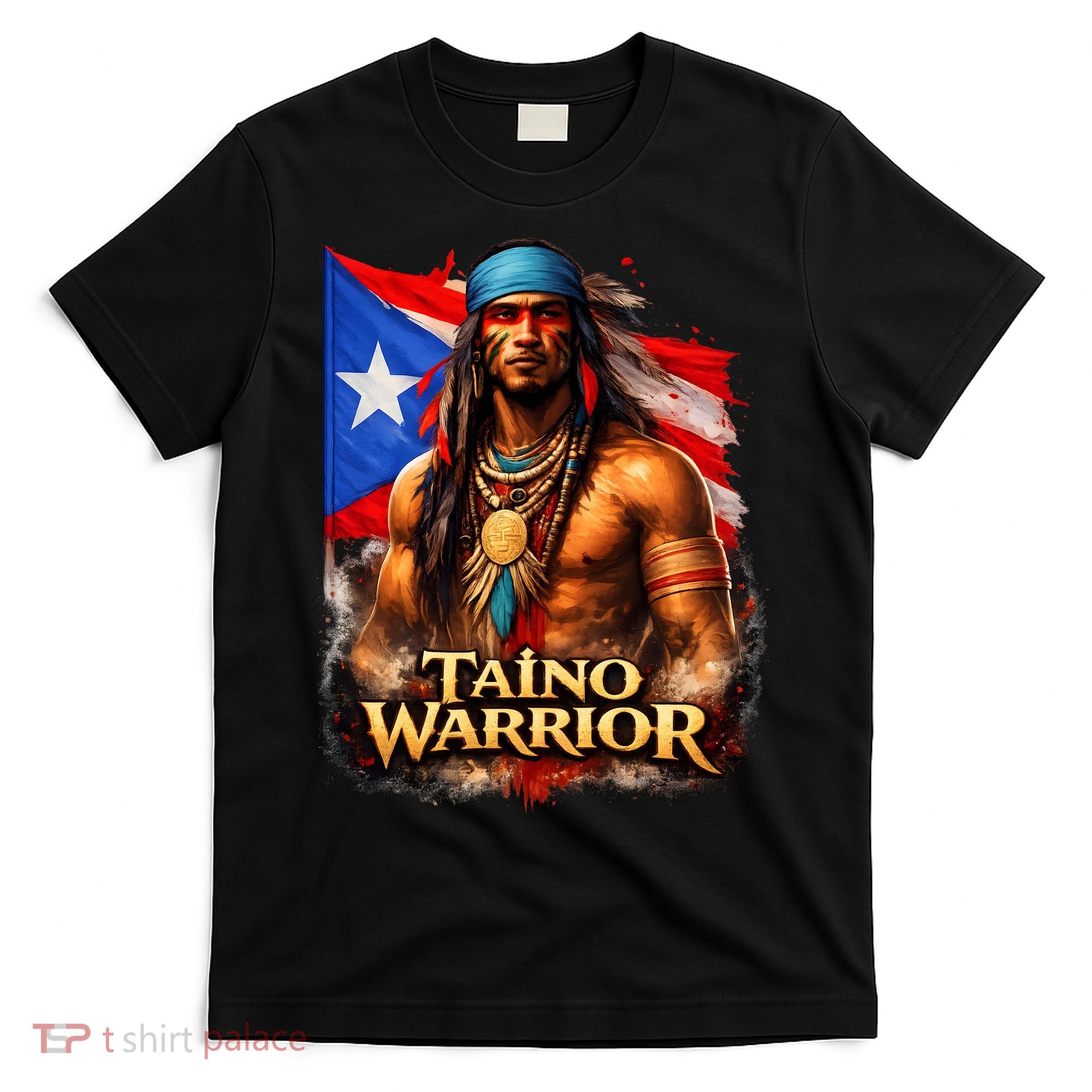 Taino Warrior Portico Porticean Flag T-Shirt