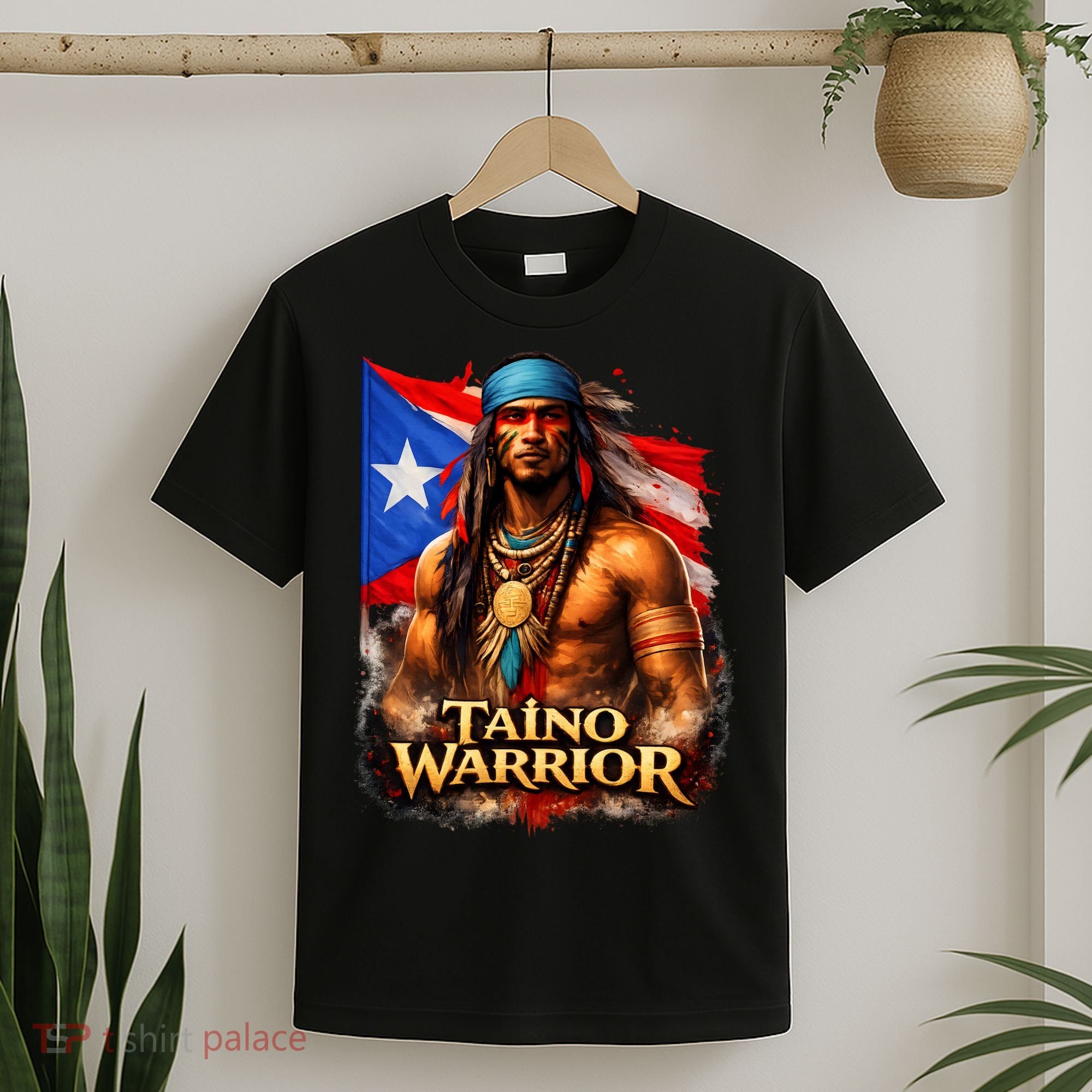 Taino Warrior Portico Porticean Flag T-Shirt