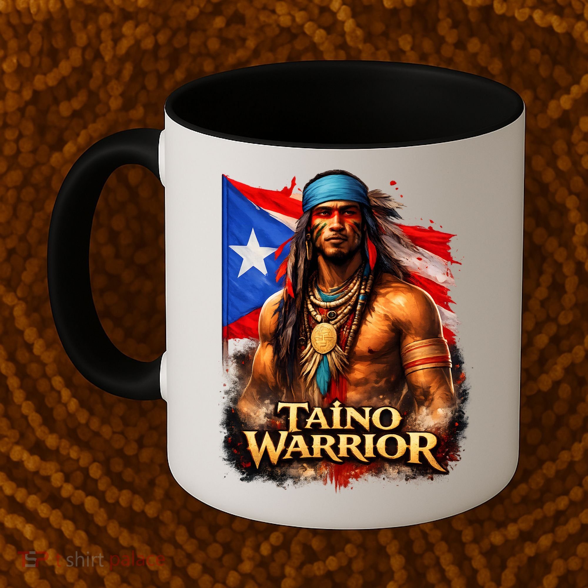 Taino Warrior Portico Porticean Flag Coffee Mug