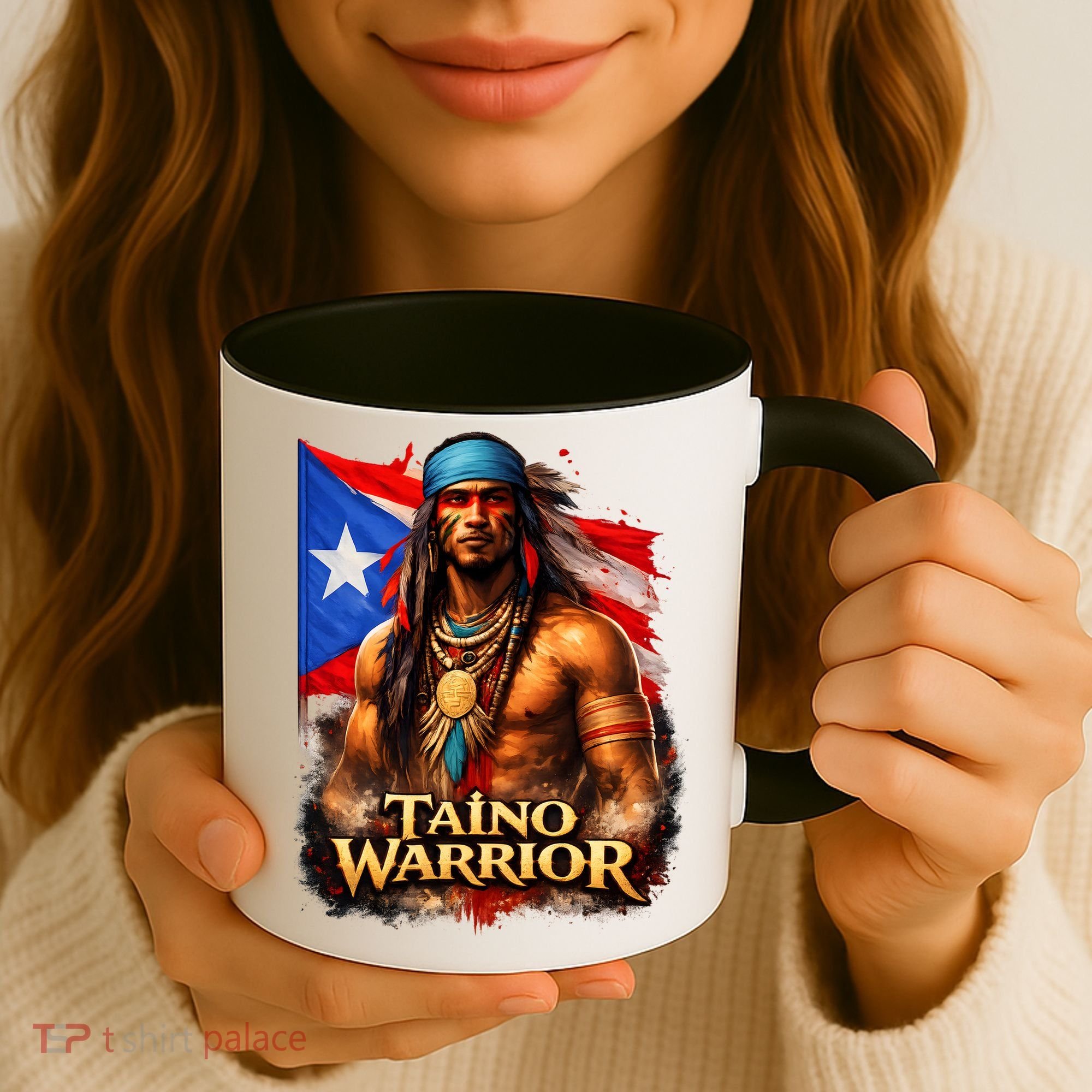Taino Warrior Portico Porticean Flag Coffee Mug