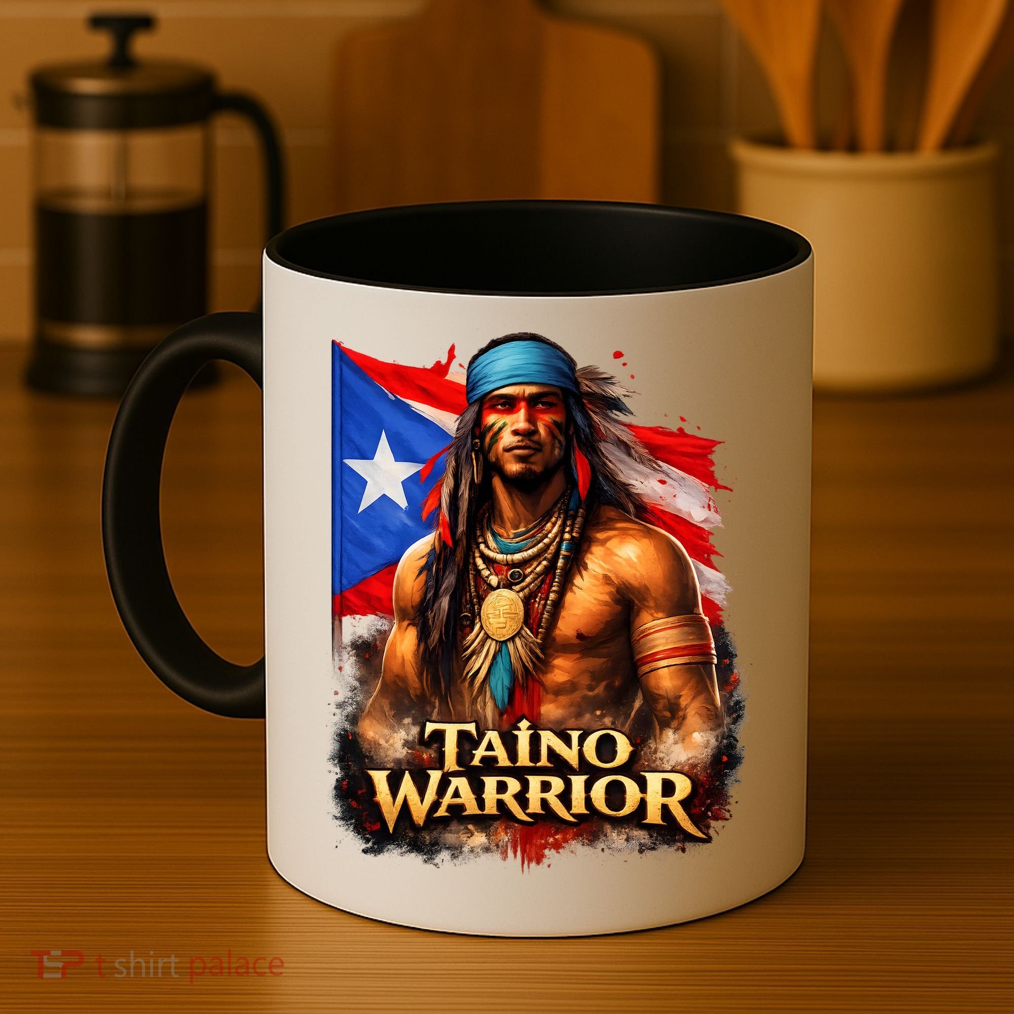 Taino Warrior Portico Porticean Flag Coffee Mug