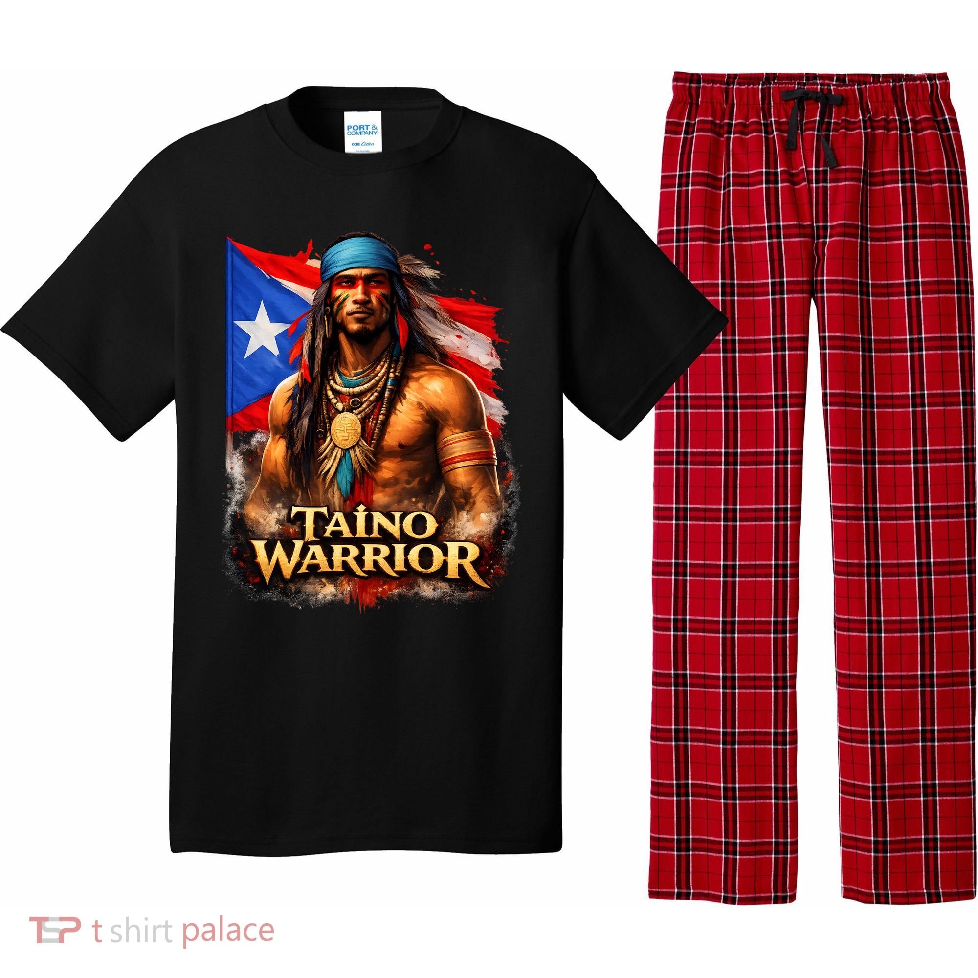 Taino Warrior Portico Porticean Flag Pajama Set