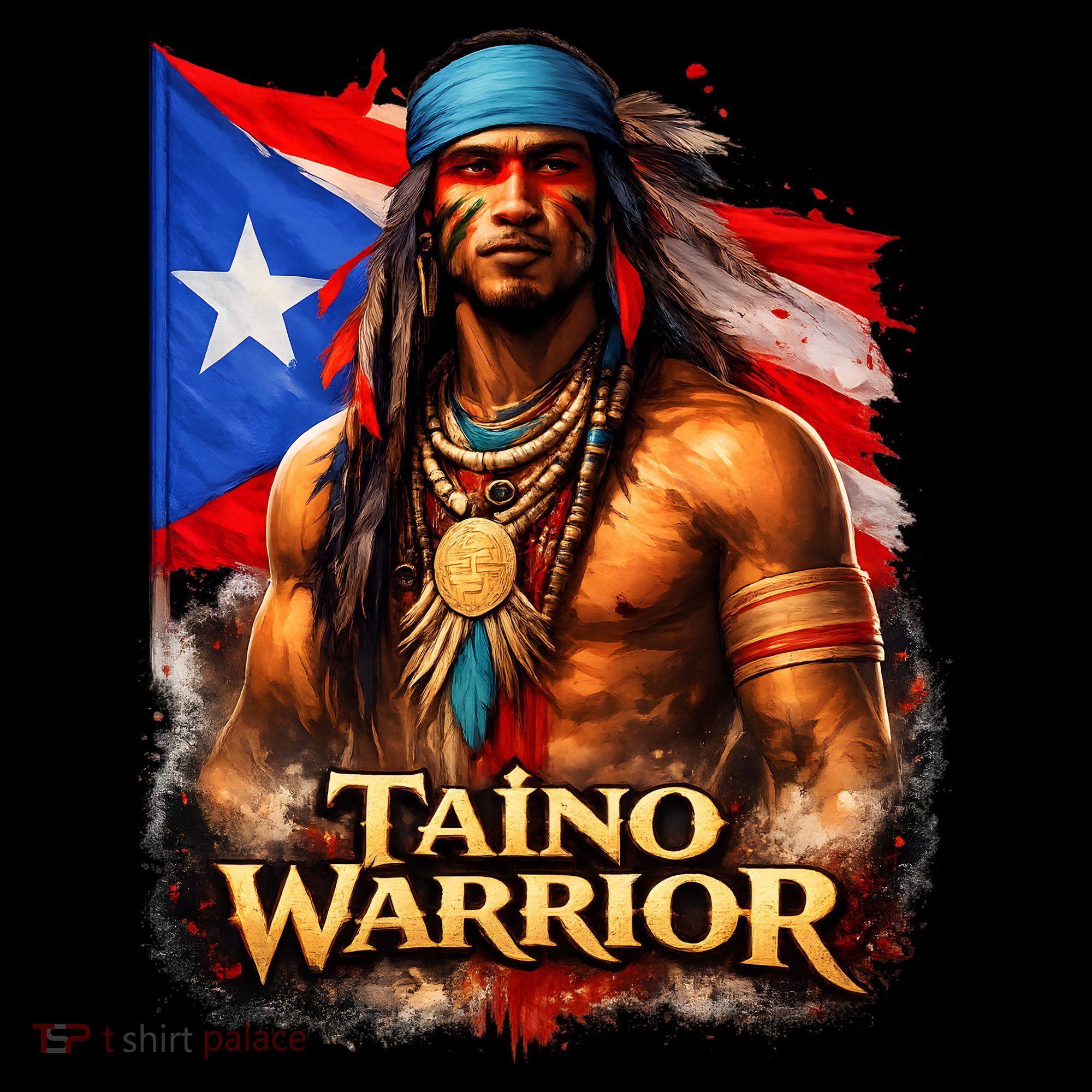 Taino Warrior Portico Porticean Flag Women's Hoodie