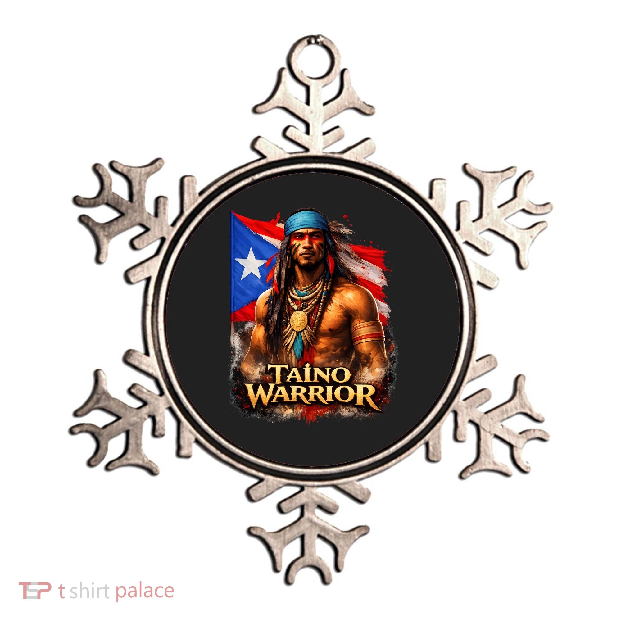 Taino Warrior Portico Porticean Flag Ornament
