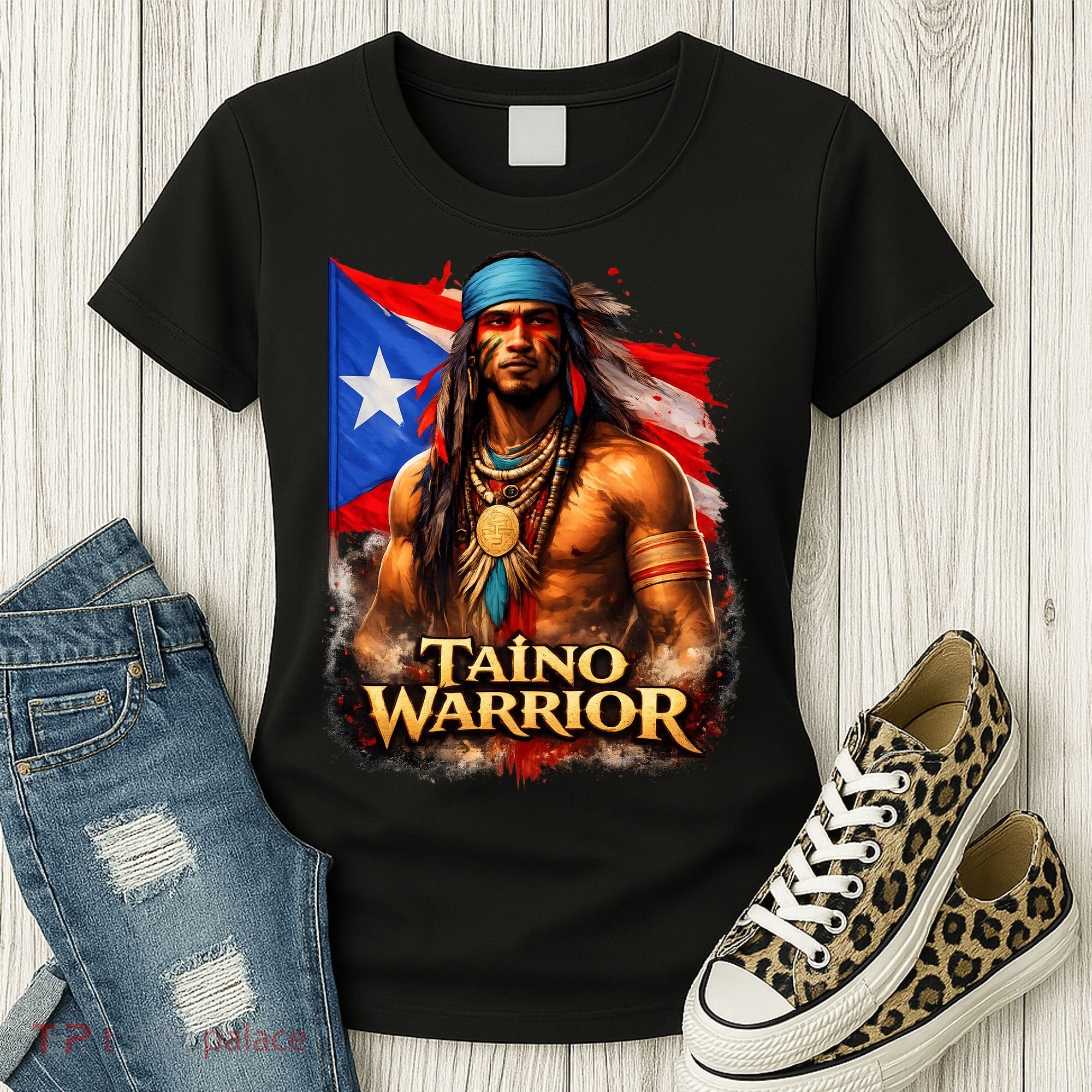 Taino Warrior Portico Porticean Flag Women's T-Shirt