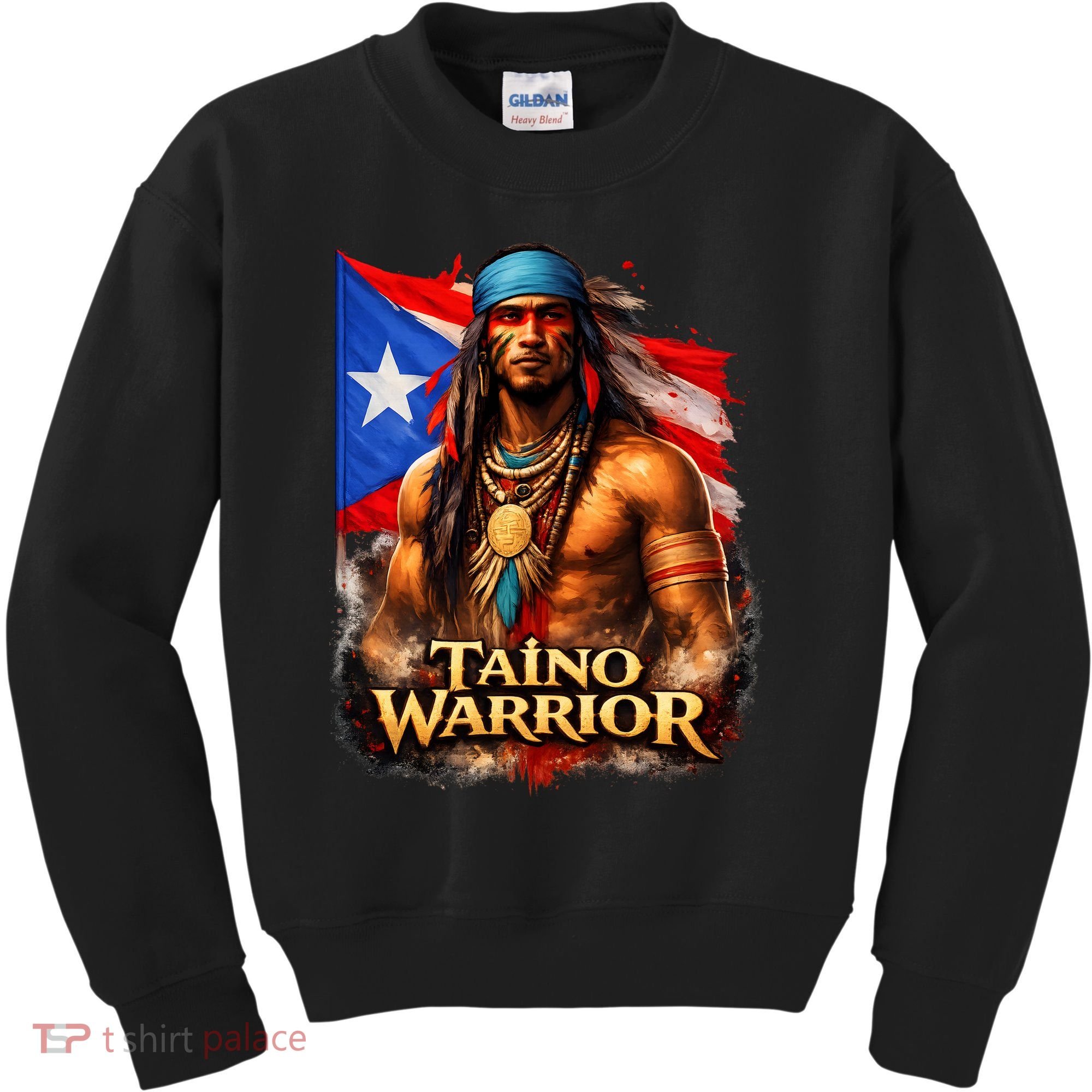 Taino Warrior Portico Porticean Flag Kids Sweatshirt