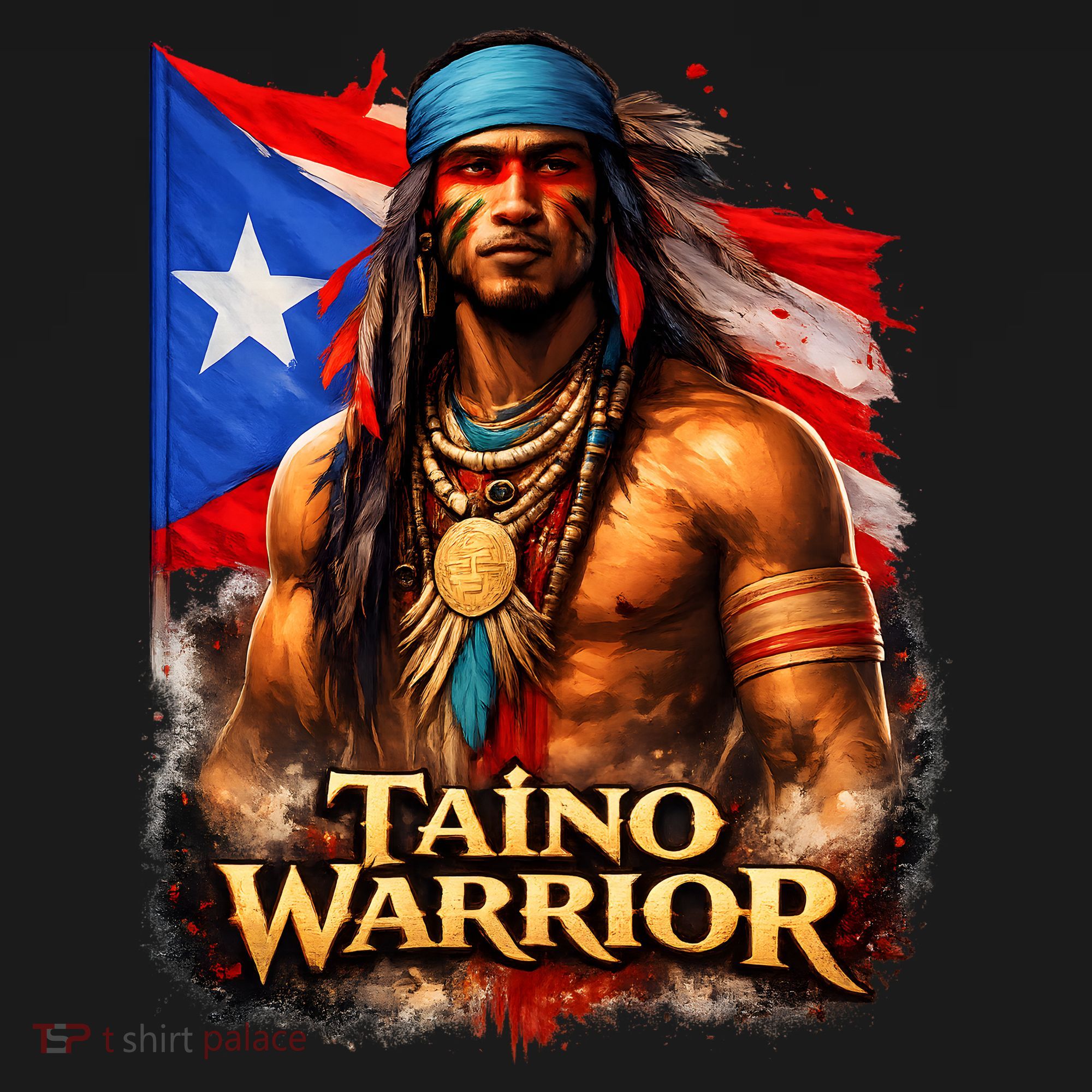 Taino Warrior Portico Porticean Flag Kids Sweatshirt