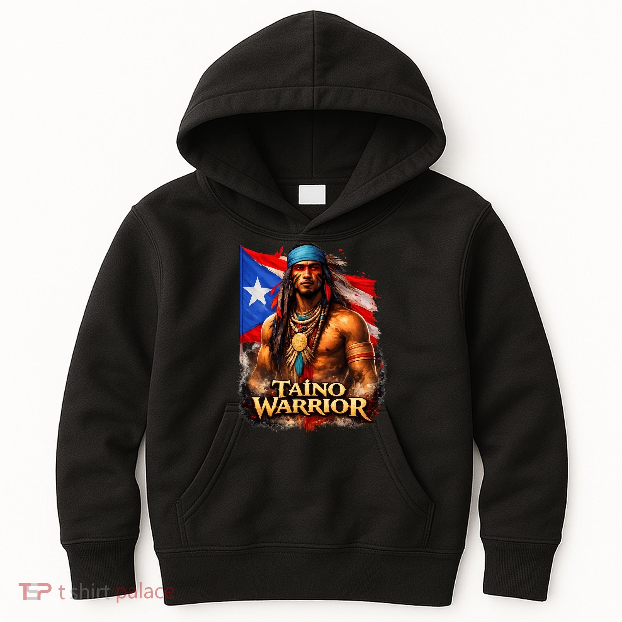 Taino Warrior Portico Porticean Flag Kids Hoodie