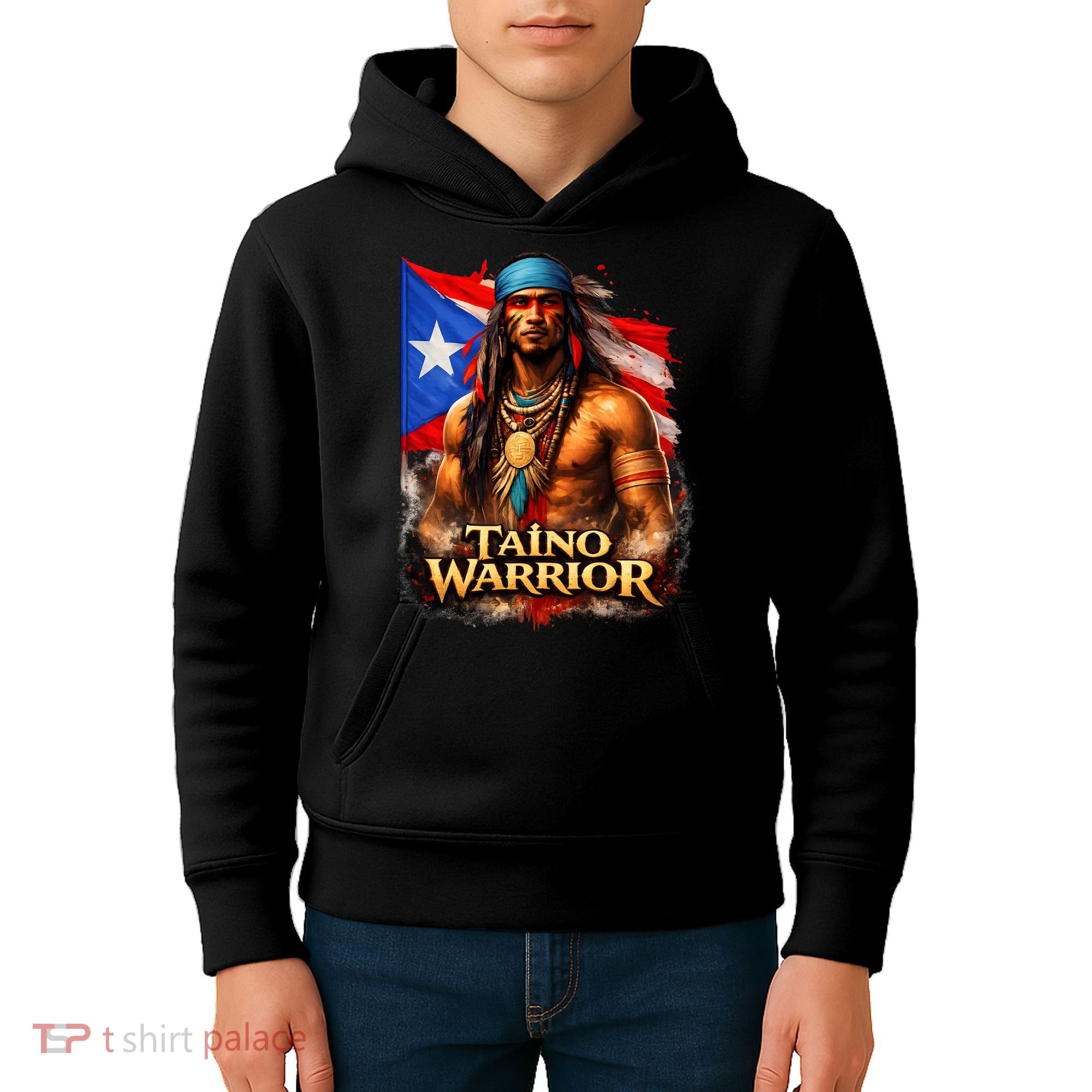 Taino Warrior Portico Porticean Flag Kids Hoodie