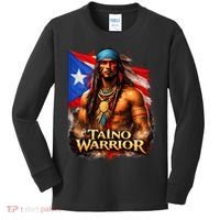 Taino Warrior Portico Porticean Flag Kids Long Sleeve Shirt thumb 0