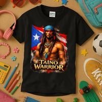 Taino Warrior Portico Porticean Flag Kids T-Shirt thumb 3