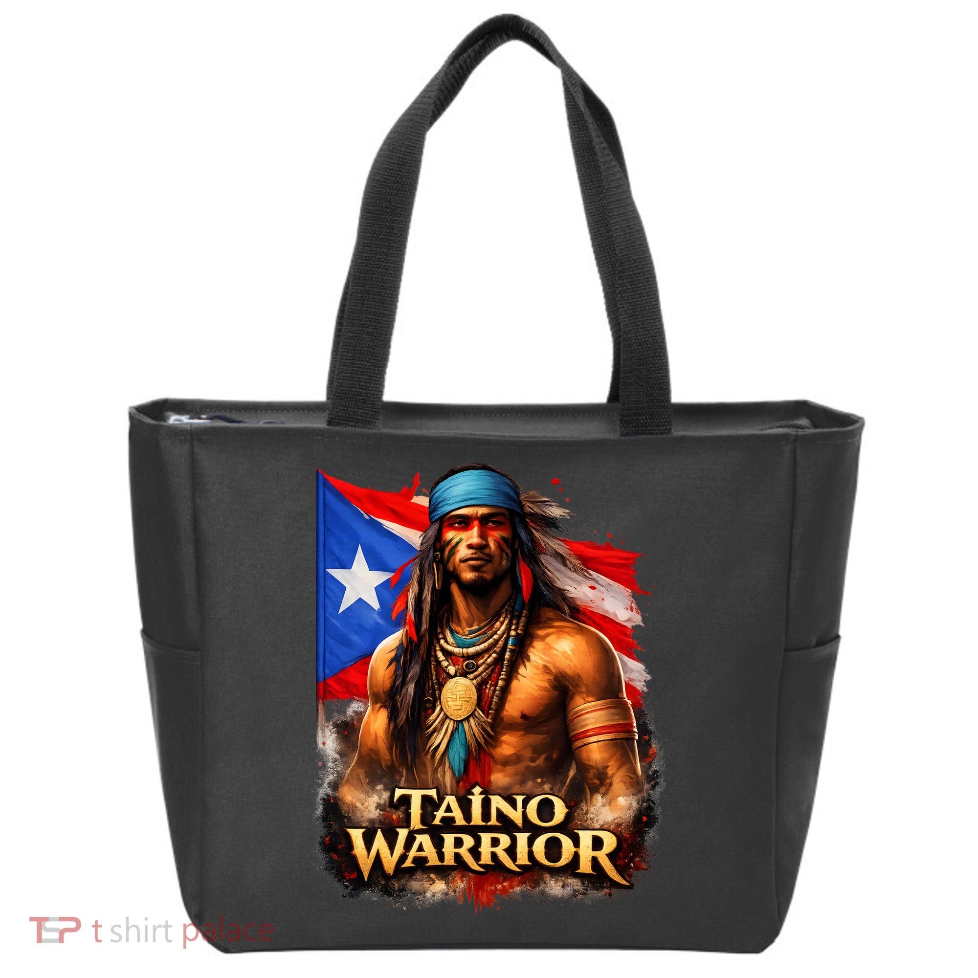 Taino Warrior Portico Porticean Flag Tote Bag
