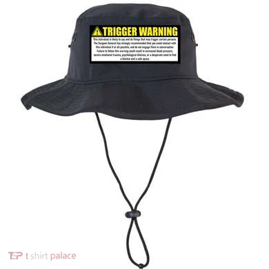 Trigger Warning Parody Warning Label For People Cool Gift Bucket Hat