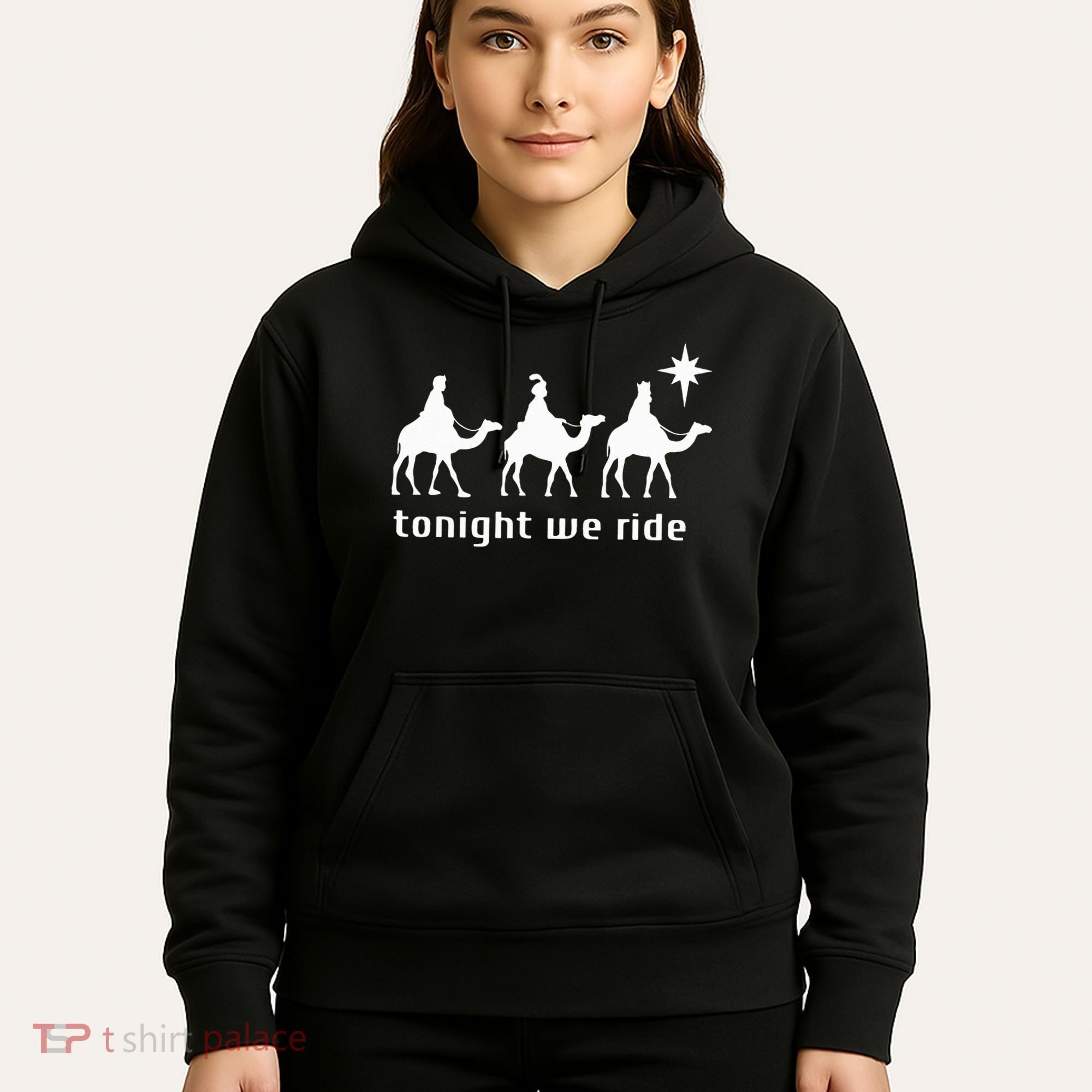 Tonight We Ride Retro Three Wise Christmas Christian  Hoodie
