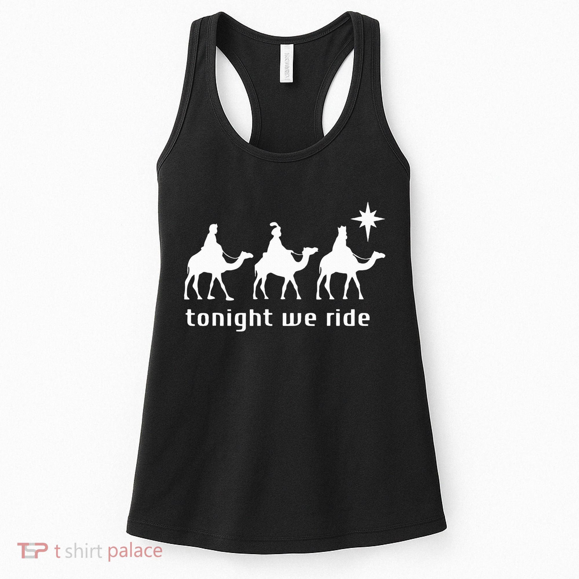 Tonight We Ride Retro Three Wise Christmas Christian  Women's Tank Top