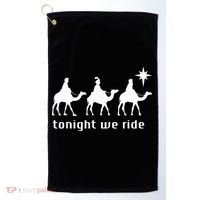 Tonight We Ride Retro Three Wise Christmas Christian  Golf Towel thumb 0