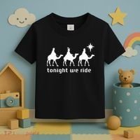 Tonight We Ride Retro Three Wise Christmas Christian  Toddler T-Shirt thumb 3