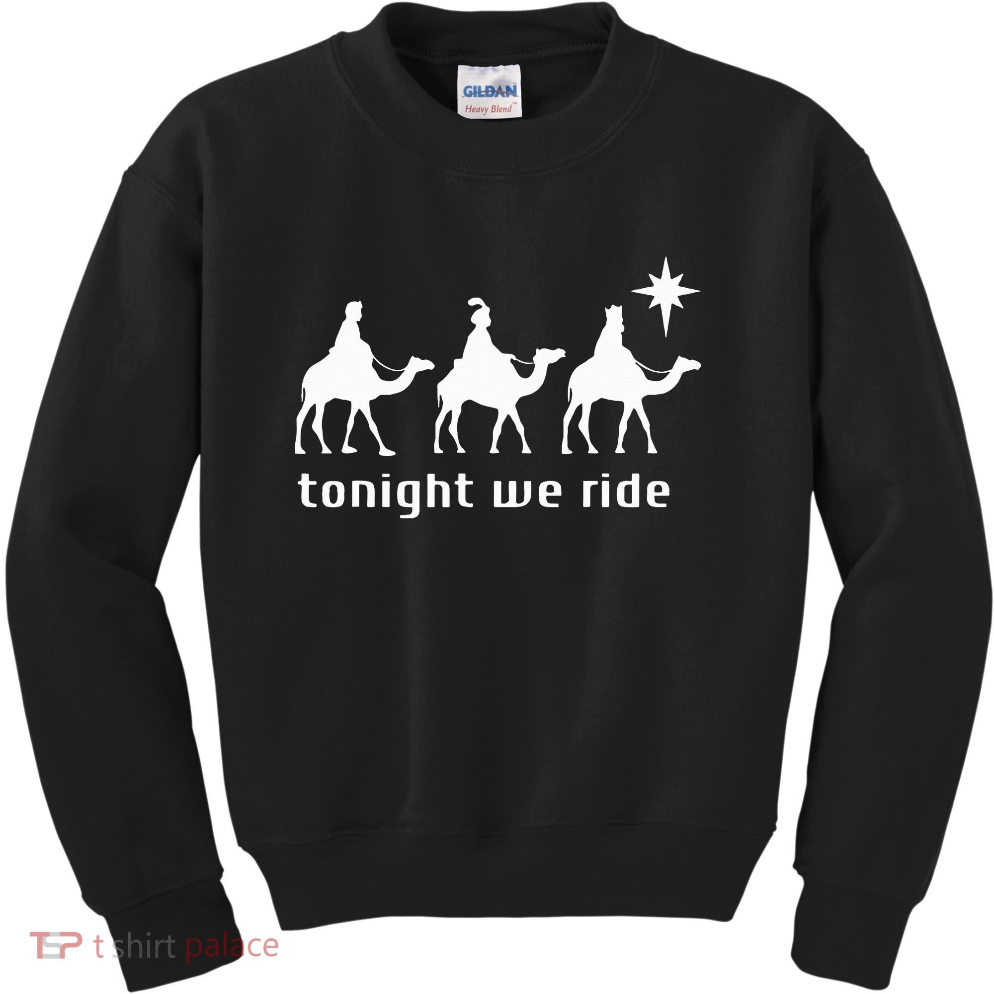 Tonight We Ride Retro Three Wise Christmas Christian  Kids Sweatshirt