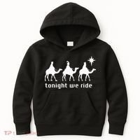 Tonight We Ride Retro Three Wise Christmas Christian  Kids Hoodie thumb 0