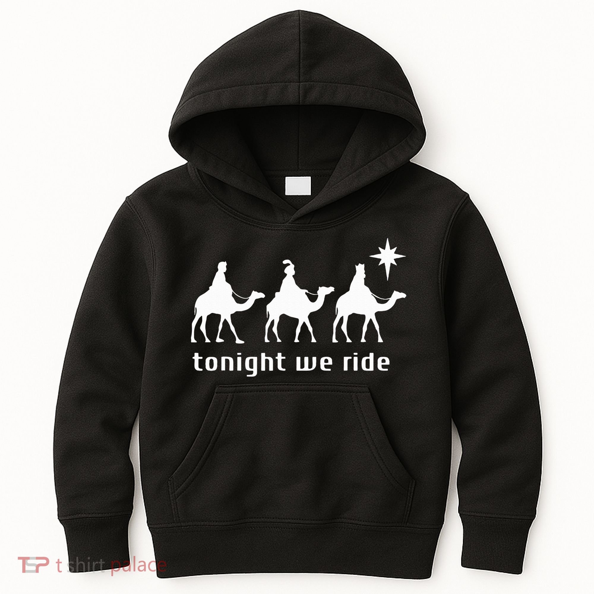 Tonight We Ride Retro Three Wise Christmas Christian  Kids Hoodie