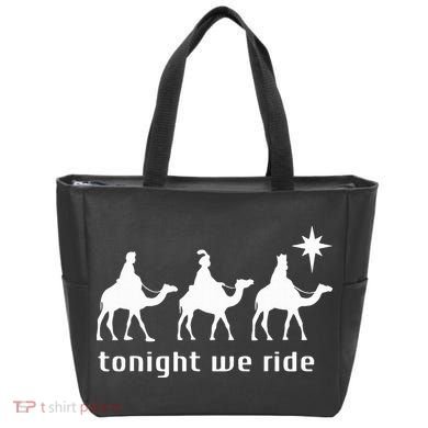 Tonight We Ride Retro Three Wise Christmas Christian  Tote Bag