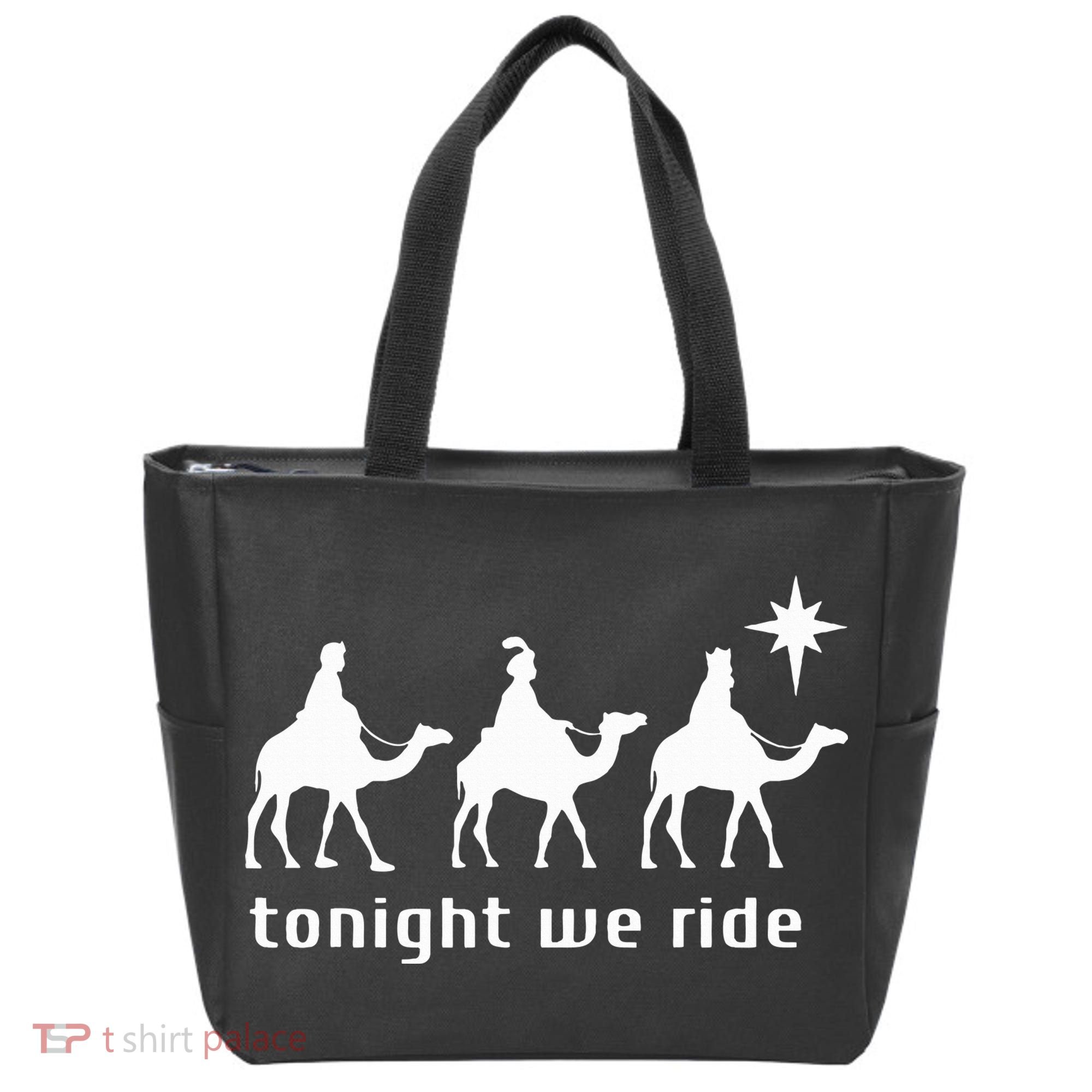 Tonight We Ride Retro Three Wise Christmas Christian  Tote Bag