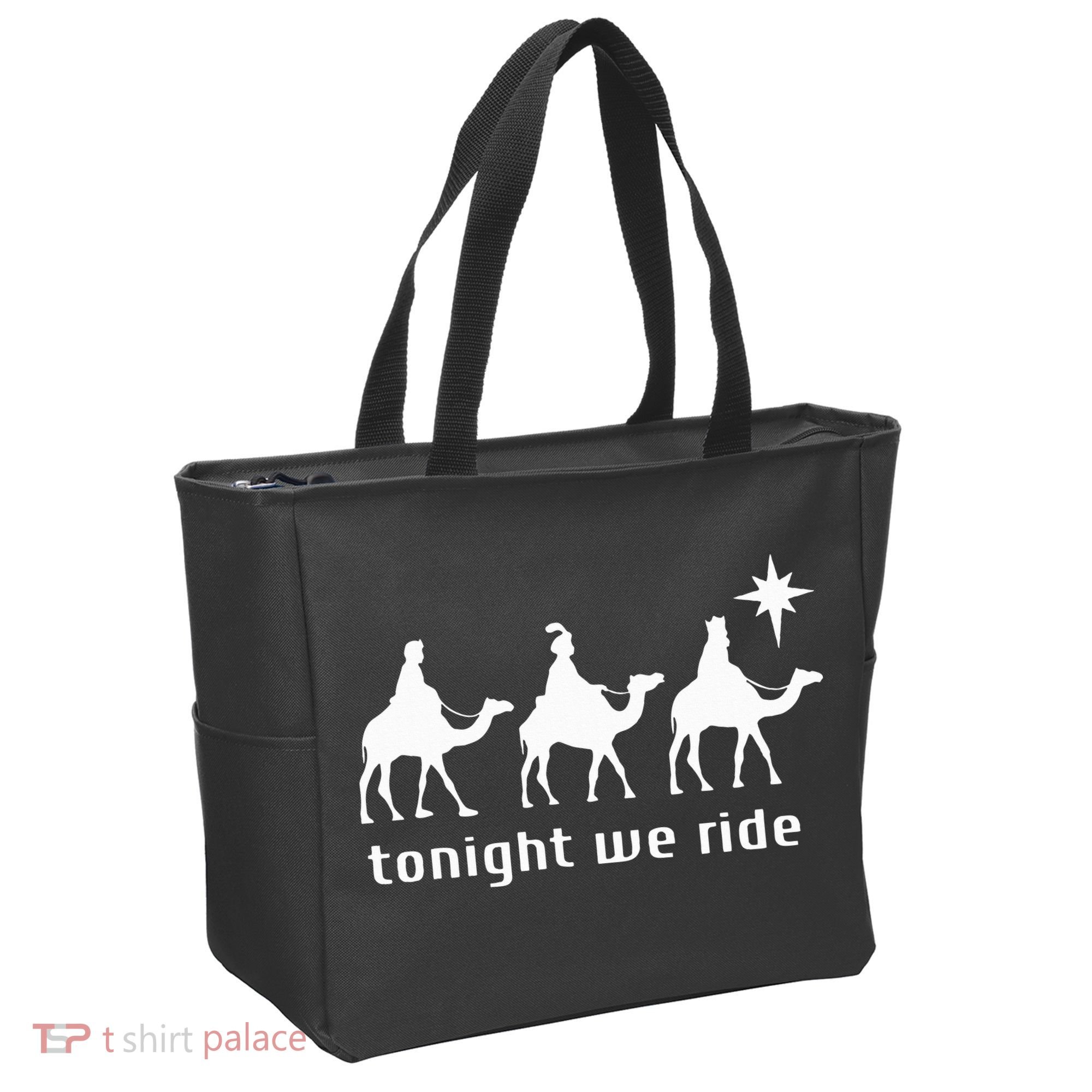 Tonight We Ride Retro Three Wise Christmas Christian  Tote Bag