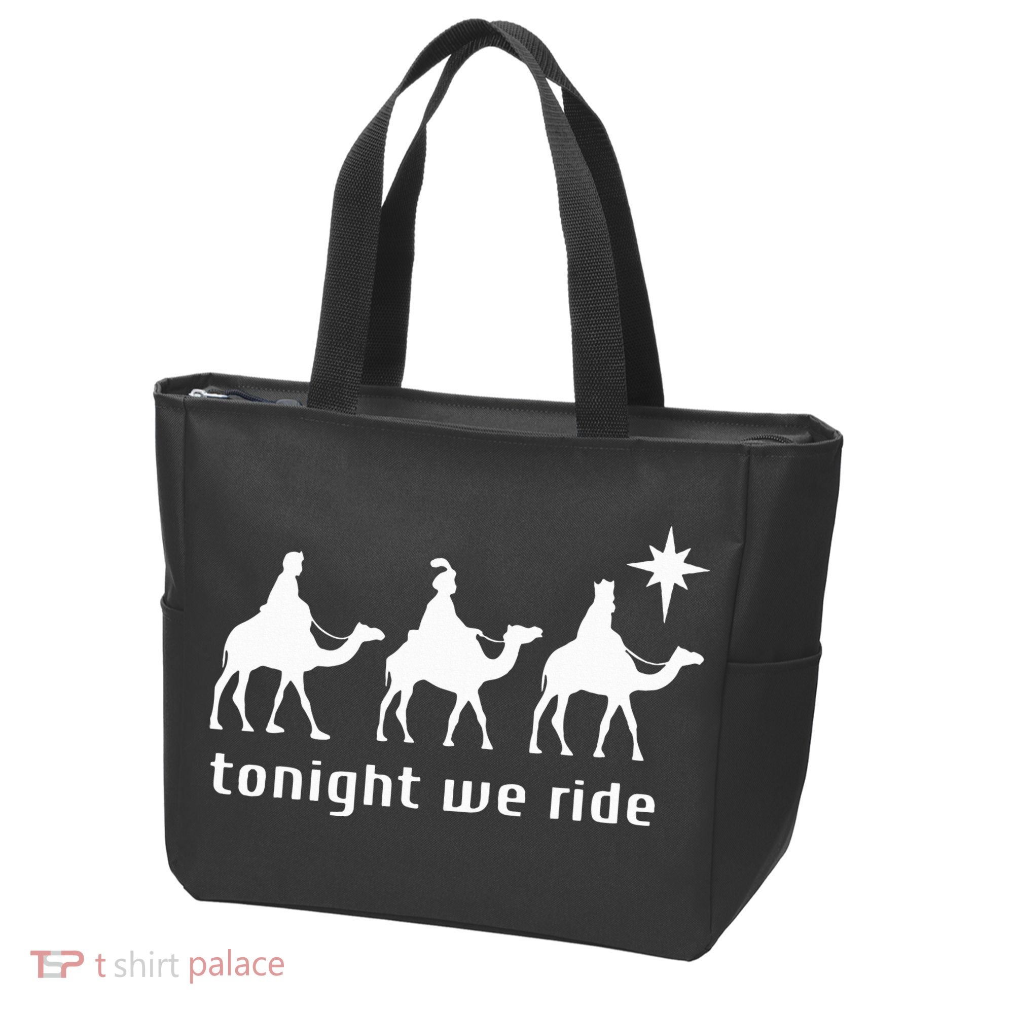 Tonight We Ride Retro Three Wise Christmas Christian  Tote Bag