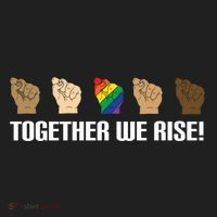 Together We Rise Opposition Equality Cute Gift Beanie thumb 2