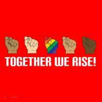 Together We Rise Opposition Equality Cute Gift Santa Hat thumb 1