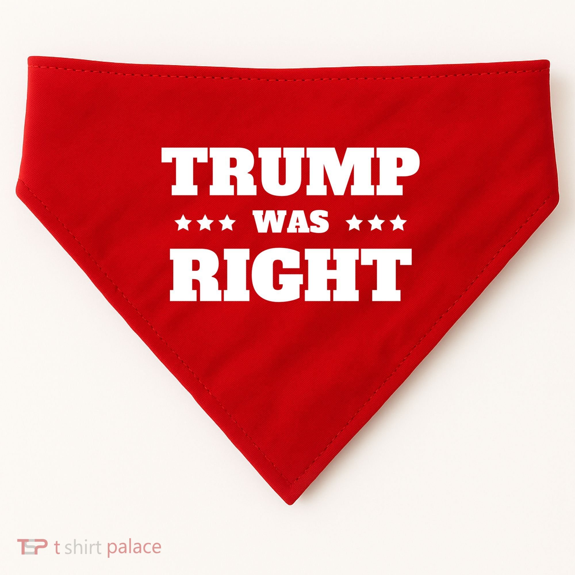 Trump Was Right Star USA-Made Doggie Bandana