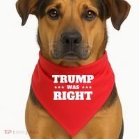 Trump Was Right Star USA-Made Doggie Bandana thumb 1