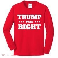 Trump Was Right Star Kids Long Sleeve Shirt thumb 0