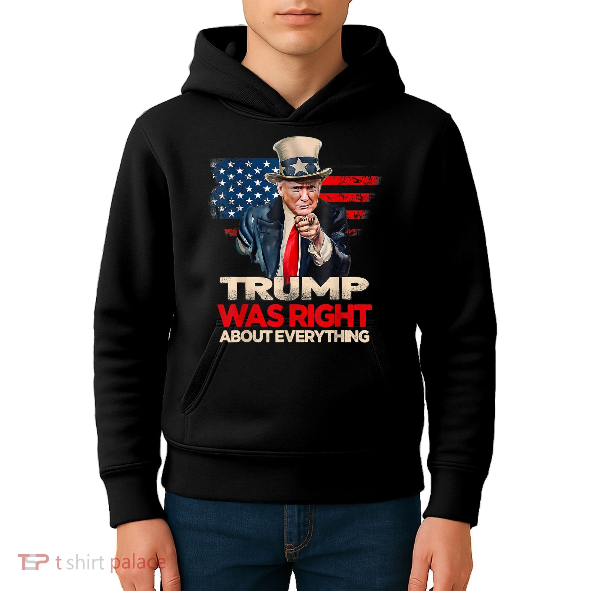 Trump Was Right About Everything President Donald Trump 2024 Kids Hoodie