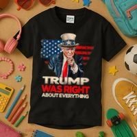 Trump Was Right About Everything President Donald Trump 2024 Kids T-Shirt thumb 3