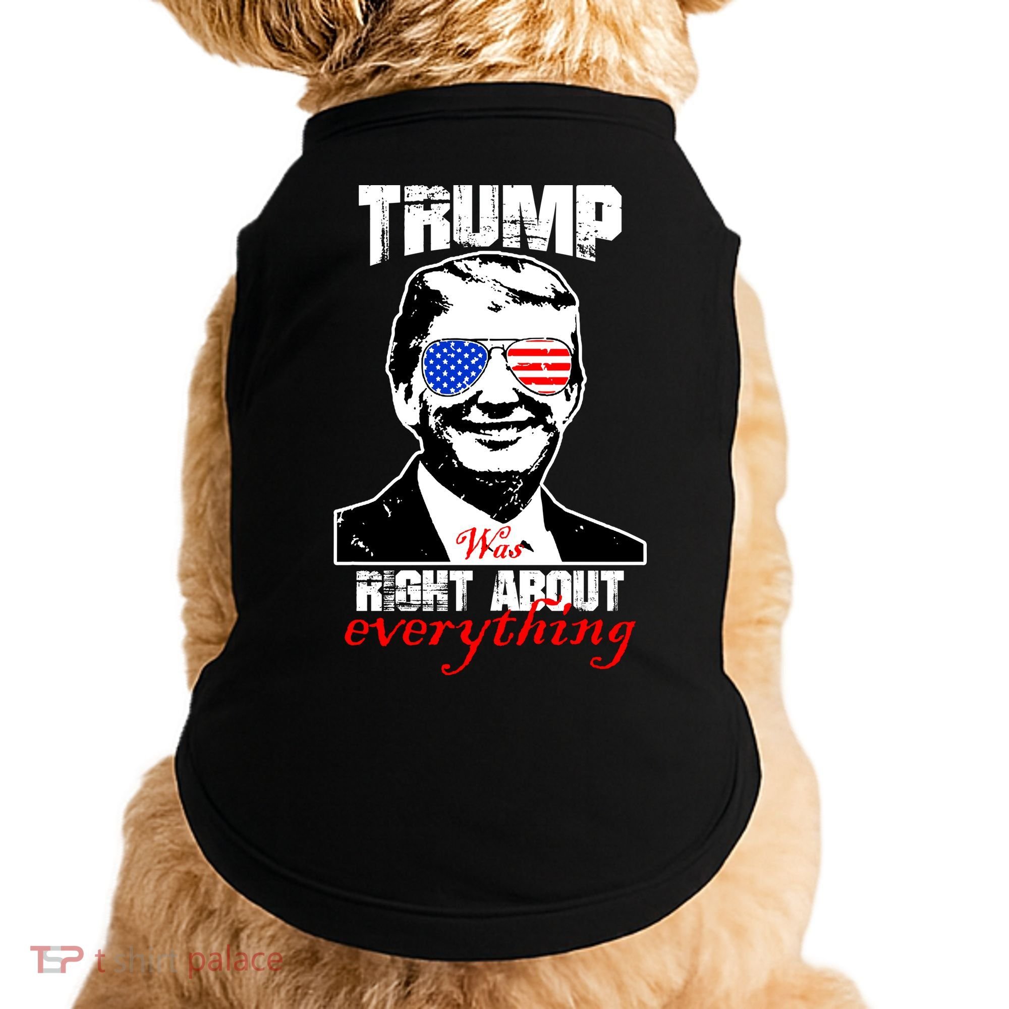 Trump Was Right About Everything Sunglasses USA Doggie Tank