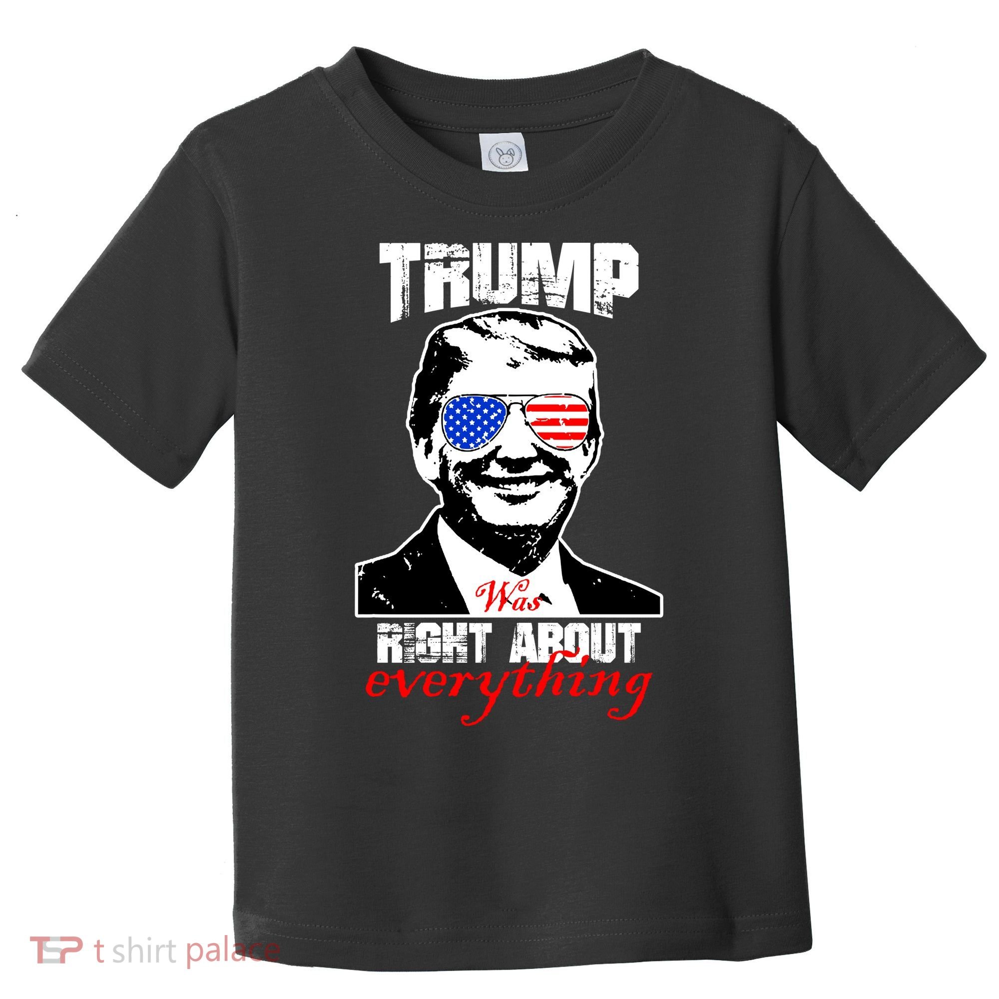 Trump Was Right About Everything Sunglasses USA Toddler T-Shirt