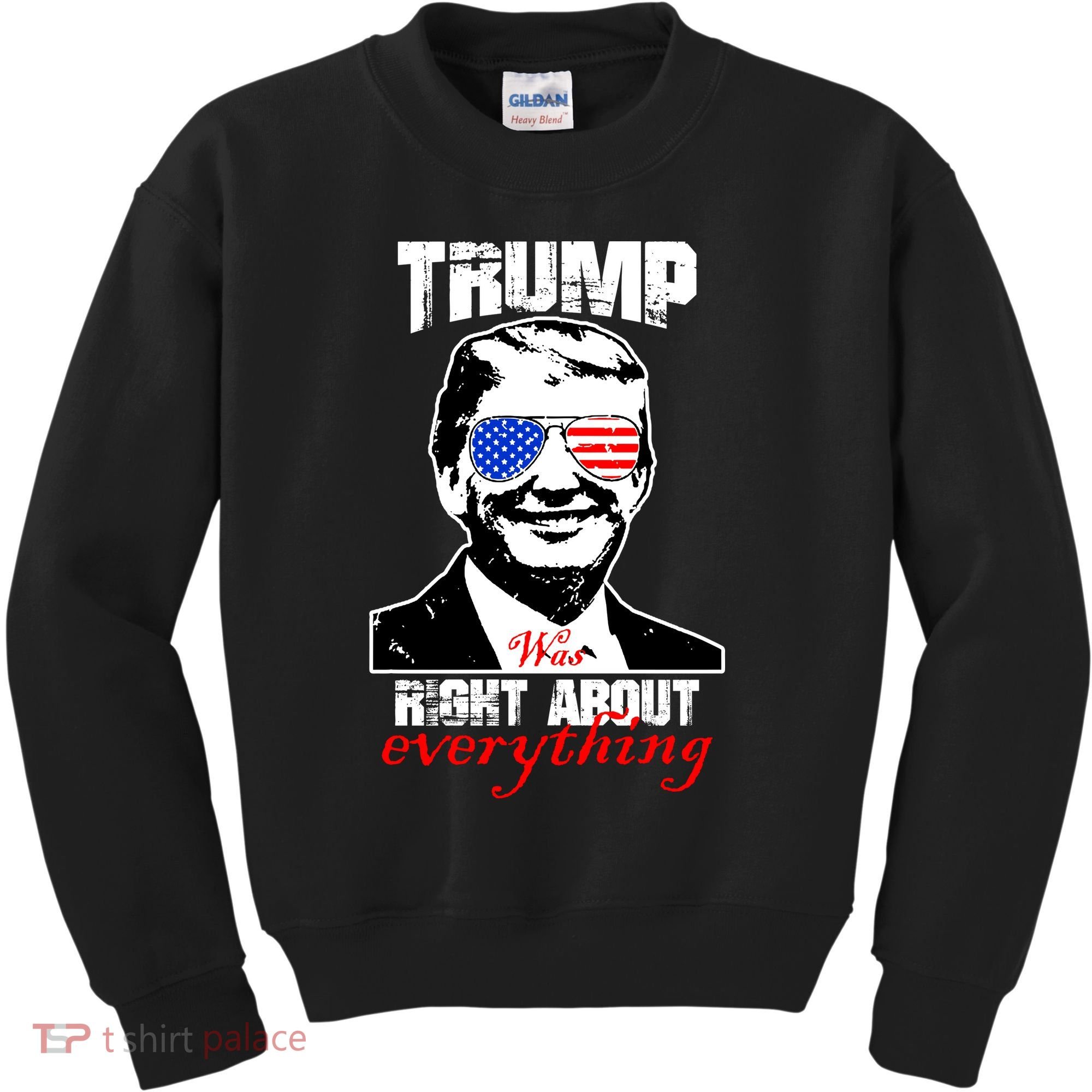 Trump Was Right About Everything Sunglasses USA Kids Sweatshirt