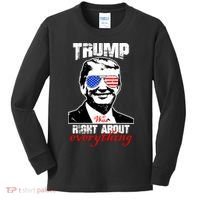 Trump Was Right About Everything Sunglasses USA Kids Long Sleeve Shirt thumb 0