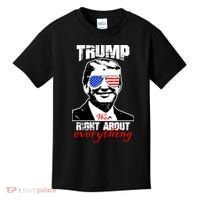 Trump Was Right About Everything Sunglasses USA Kids T-Shirt thumb 0