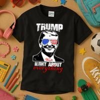 Trump Was Right About Everything Sunglasses USA Kids T-Shirt thumb 3