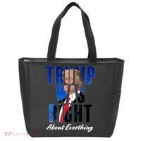 Trump Was Right About Everything Typography Portrait Tote Bag thumb 0