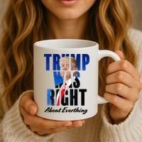 Trump Was Right About Everything Typography Portrait Coffee Mug thumb 3