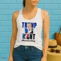 Trump Was Right About Everything Typography Portrait Women's Tank Top thumb 2